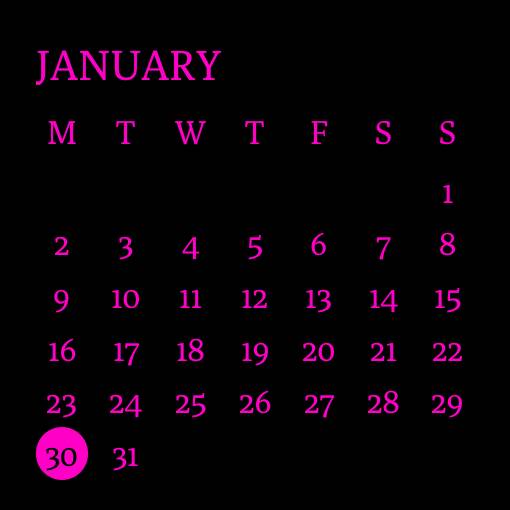 Black and pink neon Kalendar Ideje za widgete[x7xPxYtYkyPlERealDs3]
