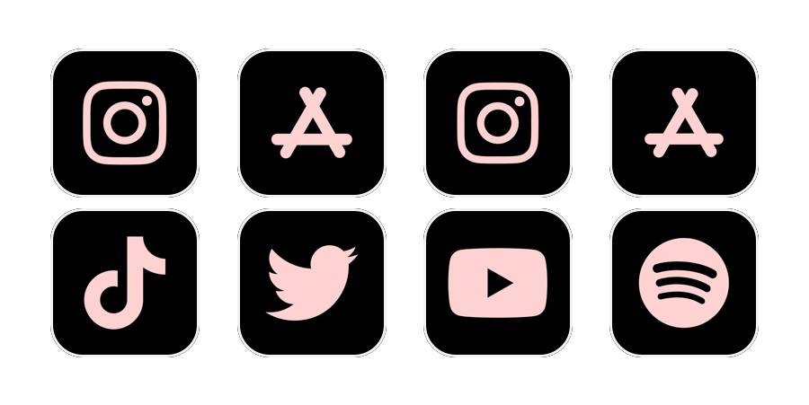 pink and black Paket ikona aplikacije[CekViOOqrLXq0s5a7sJY]