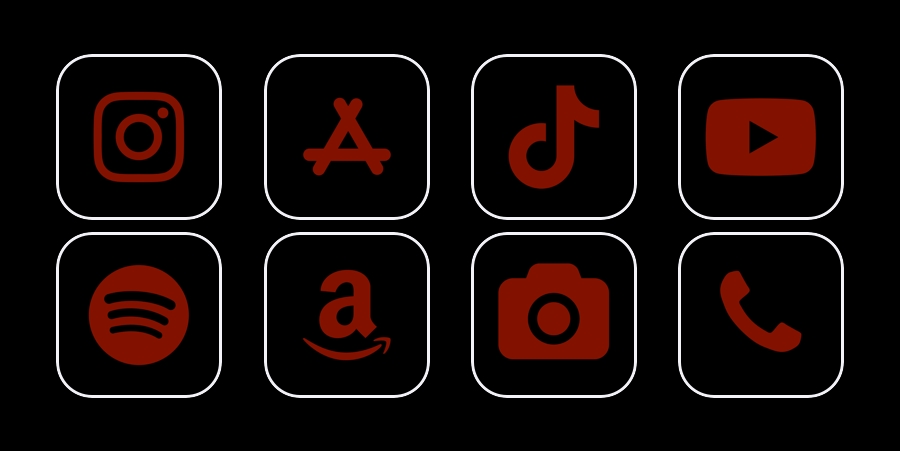 red phone icon black background