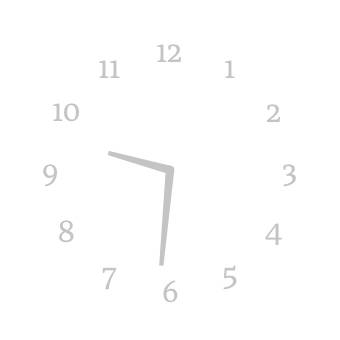 淡色グレー นาฬิกา แนวคิดวิดเจ็ต[58kkzGb25YsOuhBRy2pk]