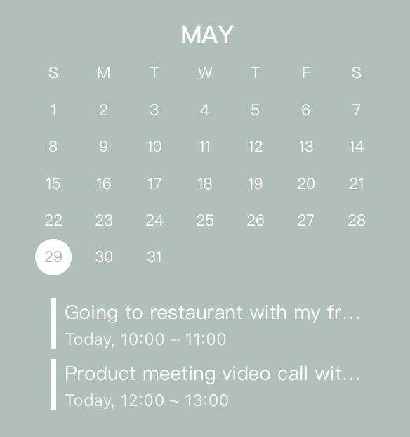 Kalendar Ideje za widgete[ZfnaoVjuWUxfxuvuR9gC]