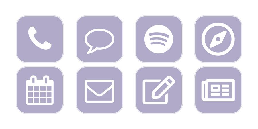 Purple Icon Pack Programos piktogramų paketas[ysYNH016Du7d6J7V0KGL]