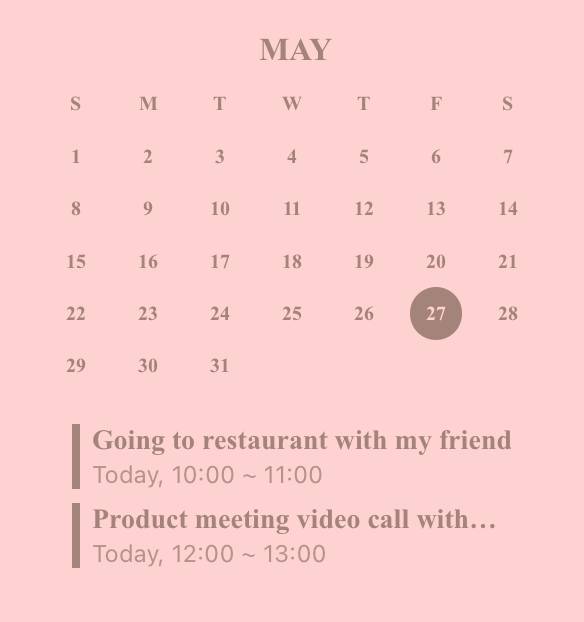 Kalender Widget-ideeën[CdEpCohi0Jlew0gfznA0]