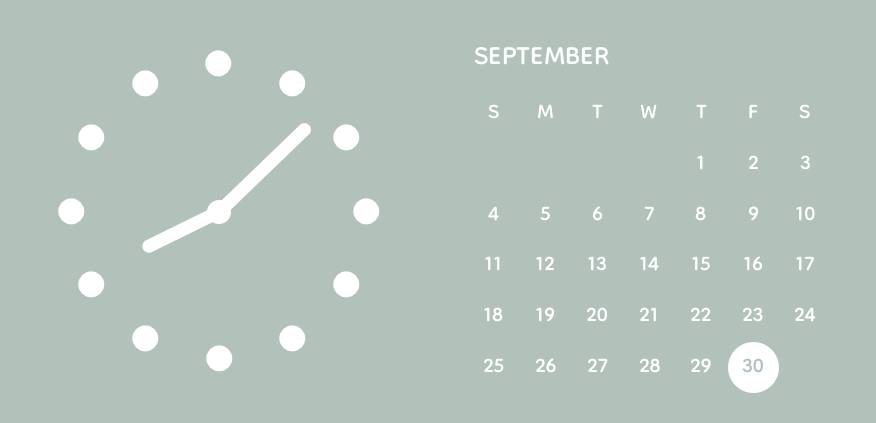 時計とカレンダー นาฬิกา แนวคิดวิดเจ็ต[LltD6sY6wZgMj4lc45ey]
