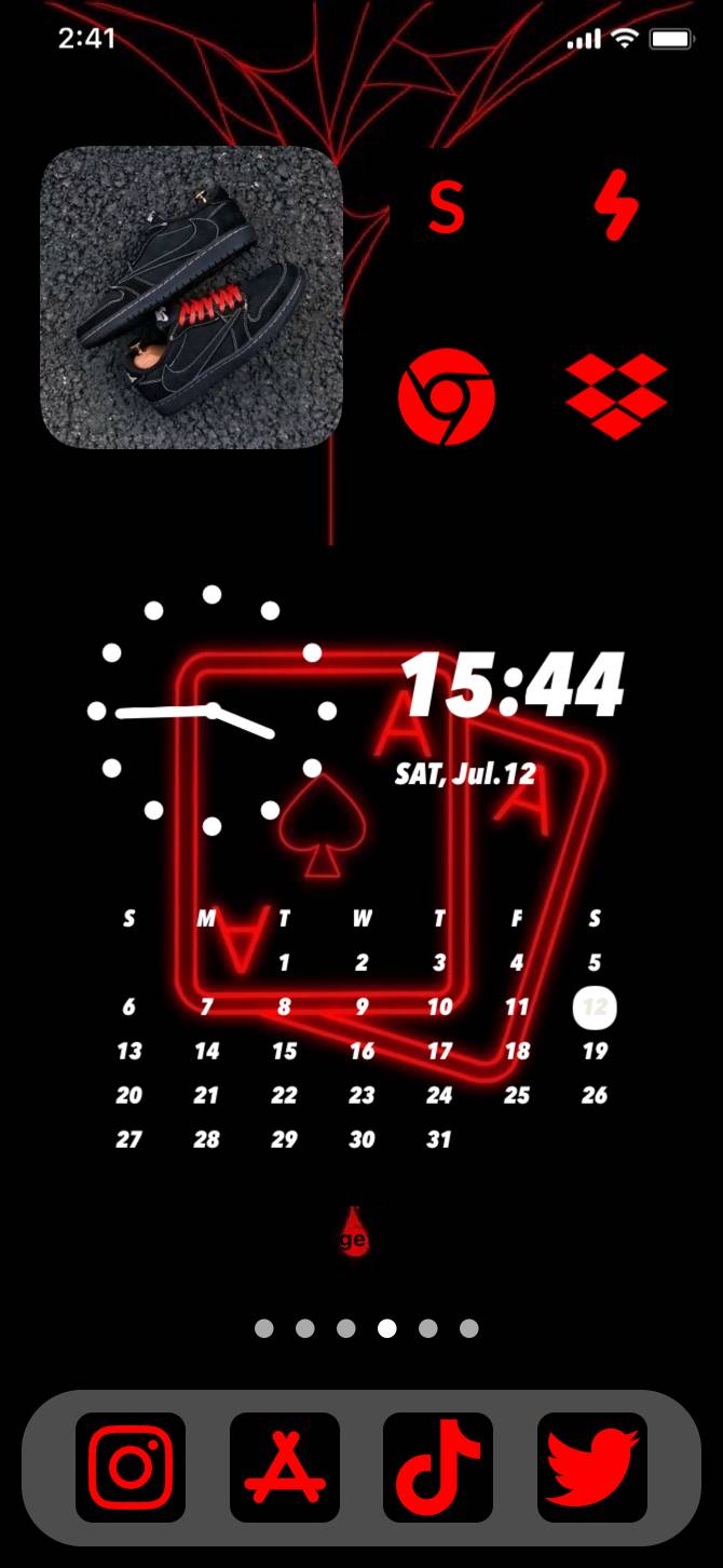 black and red theme ホーム画面カスタマイズ[mElOoVtEhrvOfGD404ux]
