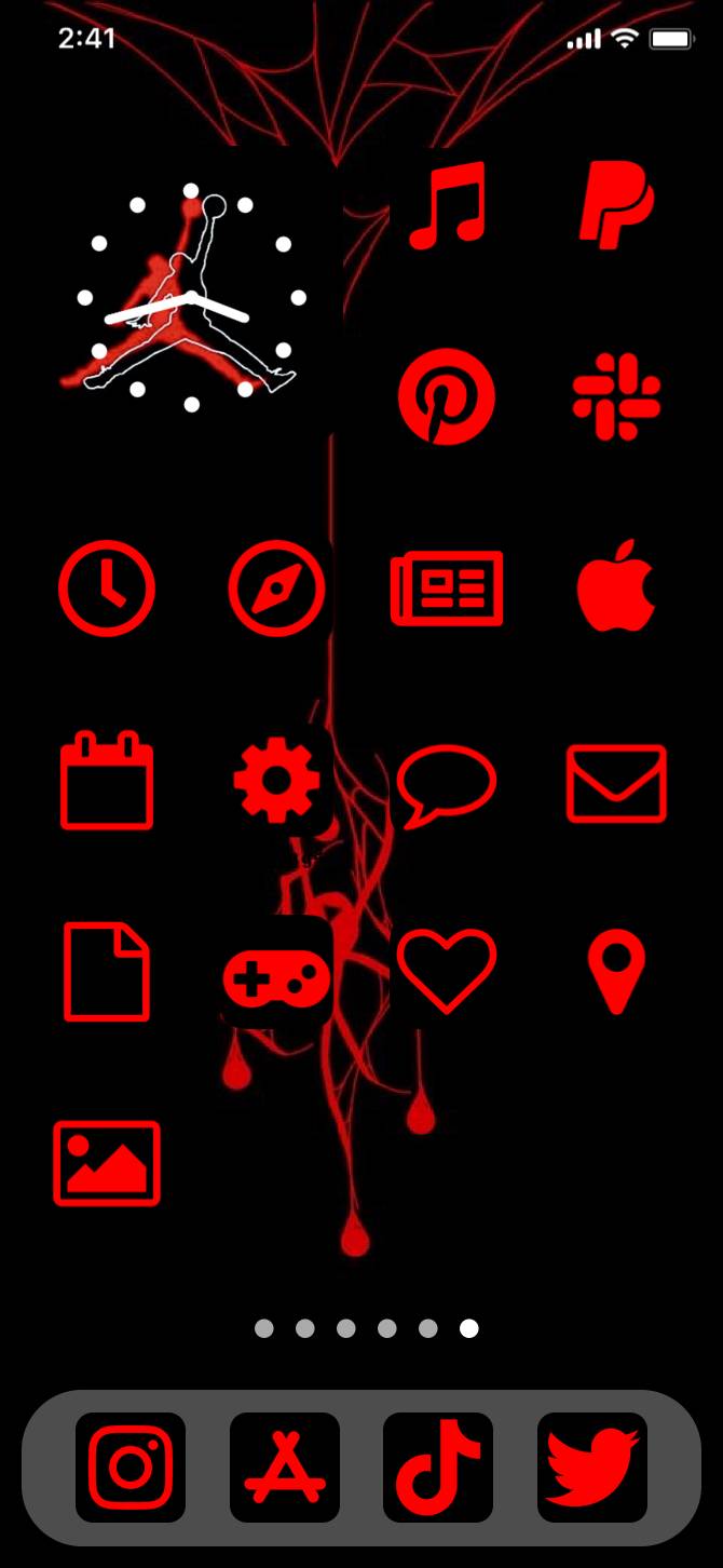 black and red theme ホーム画面カスタマイズ[mElOoVtEhrvOfGD404ux]