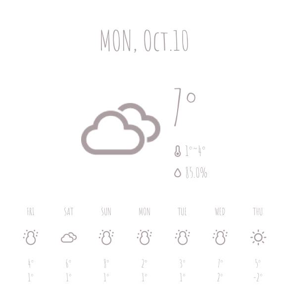 Tempo metereologico Idee widget[RJUWURIMFNAB4L8RvDUz]