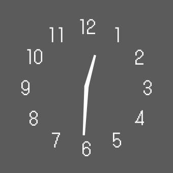 白黒 Horloge Idées de widgets[o9dmy6DrJYOe62wBiq5e]