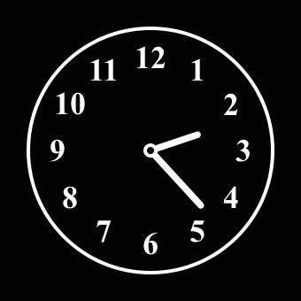 black and white Clock Widget ideas[ZOE7FZOpItOpV9tMWFFk]