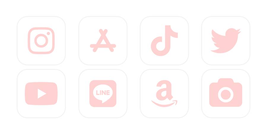 ピンク Paquete de iconos de aplicaciones[0tIGzttXInZD4DZpPcG0]