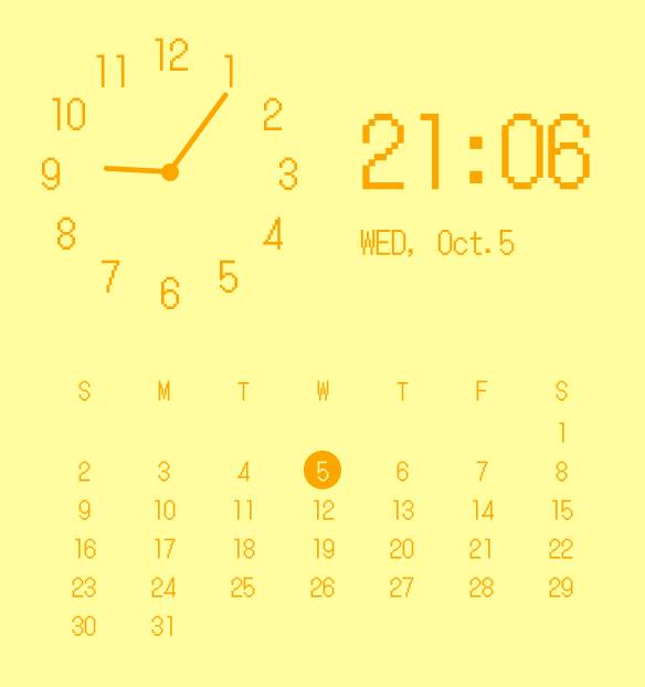 黄色 Clock Widget ideas[jnv6R6TlHVmzpy1Hzzli]