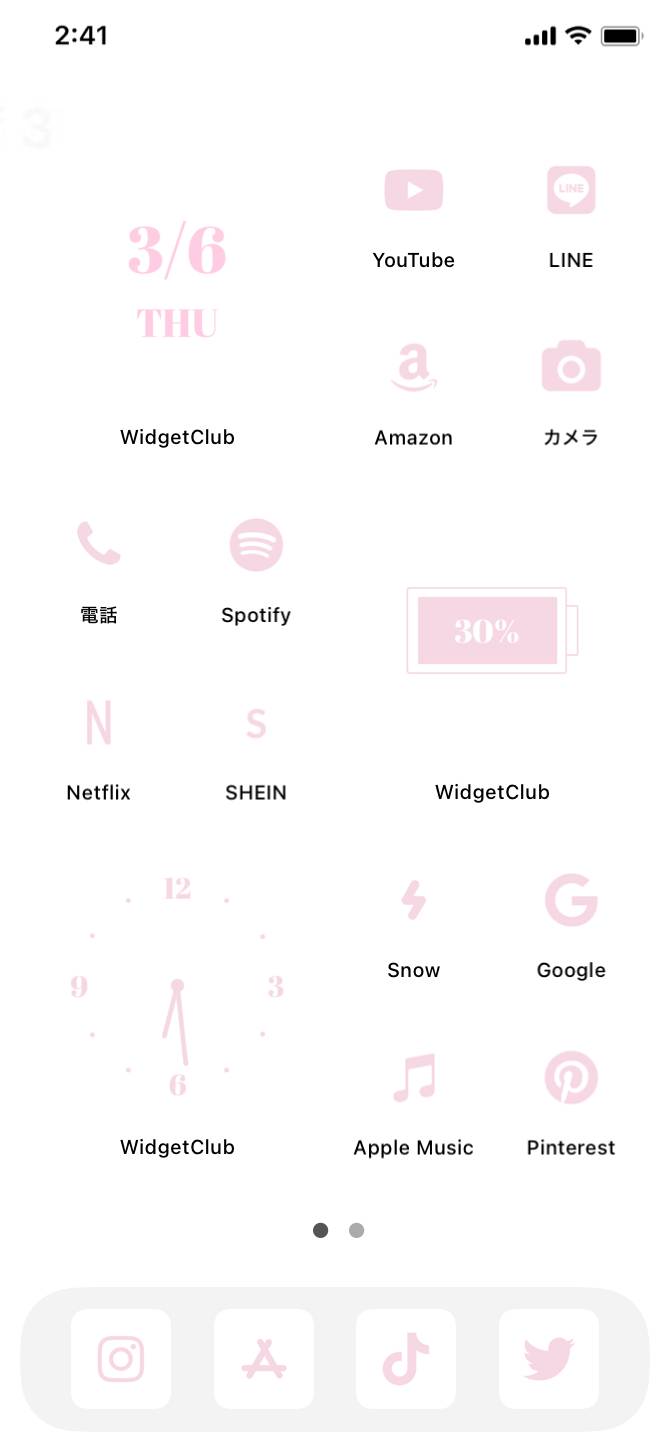 ピンク ホーム画面カスタマイズ[bMTlXt81FpvmOqX1KmeL]