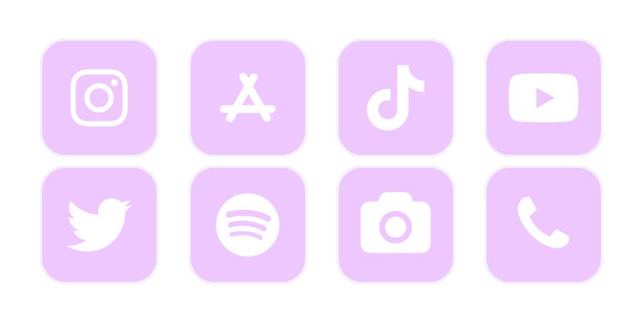 pastel purple Pacchetto icone app[Azkn0SlXzbTjjlkfMVFD]