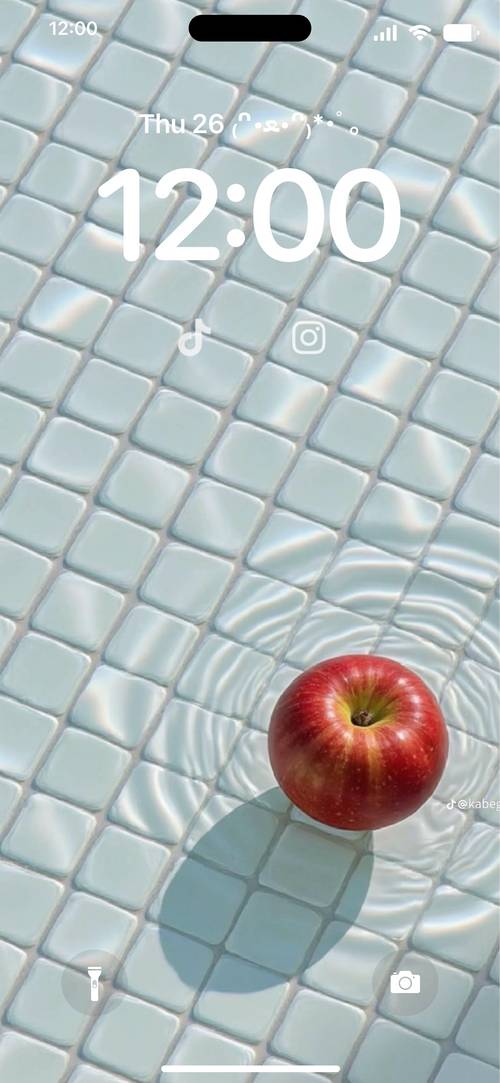 海にりんごがある感じLockscreen[AeZ72i6nryL93vf1lVXY]