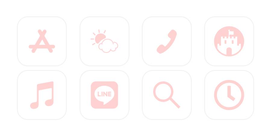 ピンク App-Symbolpaket[oXVeMFrx9a4nnJxqgZSb]