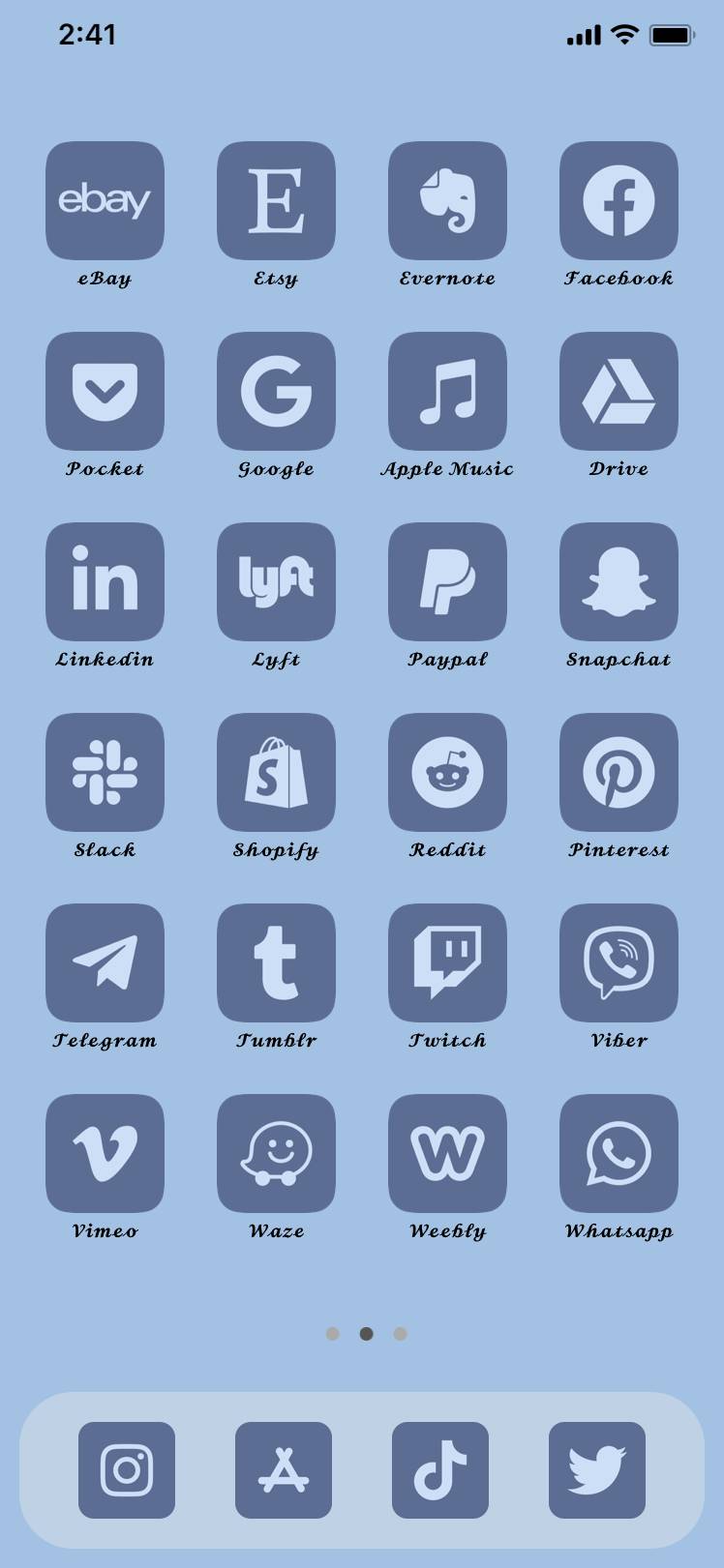 Blue Pack {icon,widget,wallpaper}Home Screen ideas[J3wMGbp4ildSDf8D4cjk]