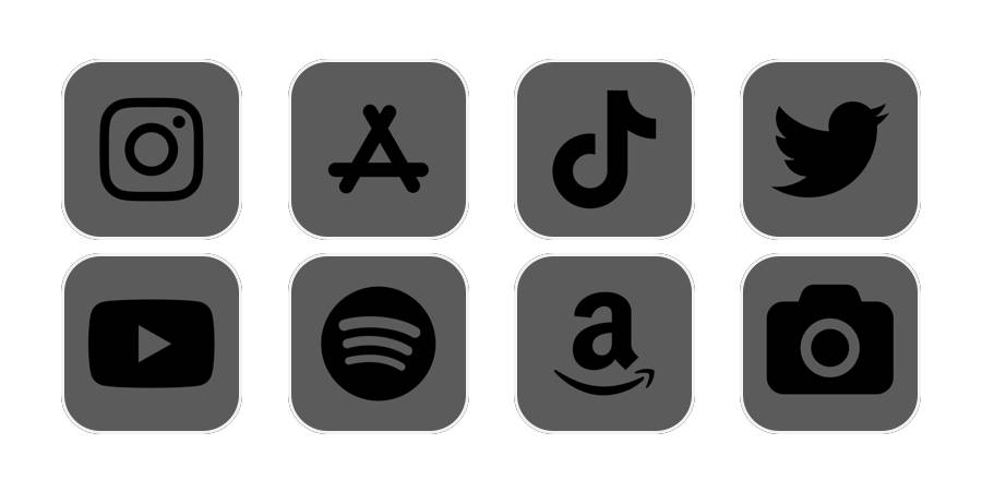 Gray Icons App Icon Pack[NaT1LzMUDn73ptavHLJg]