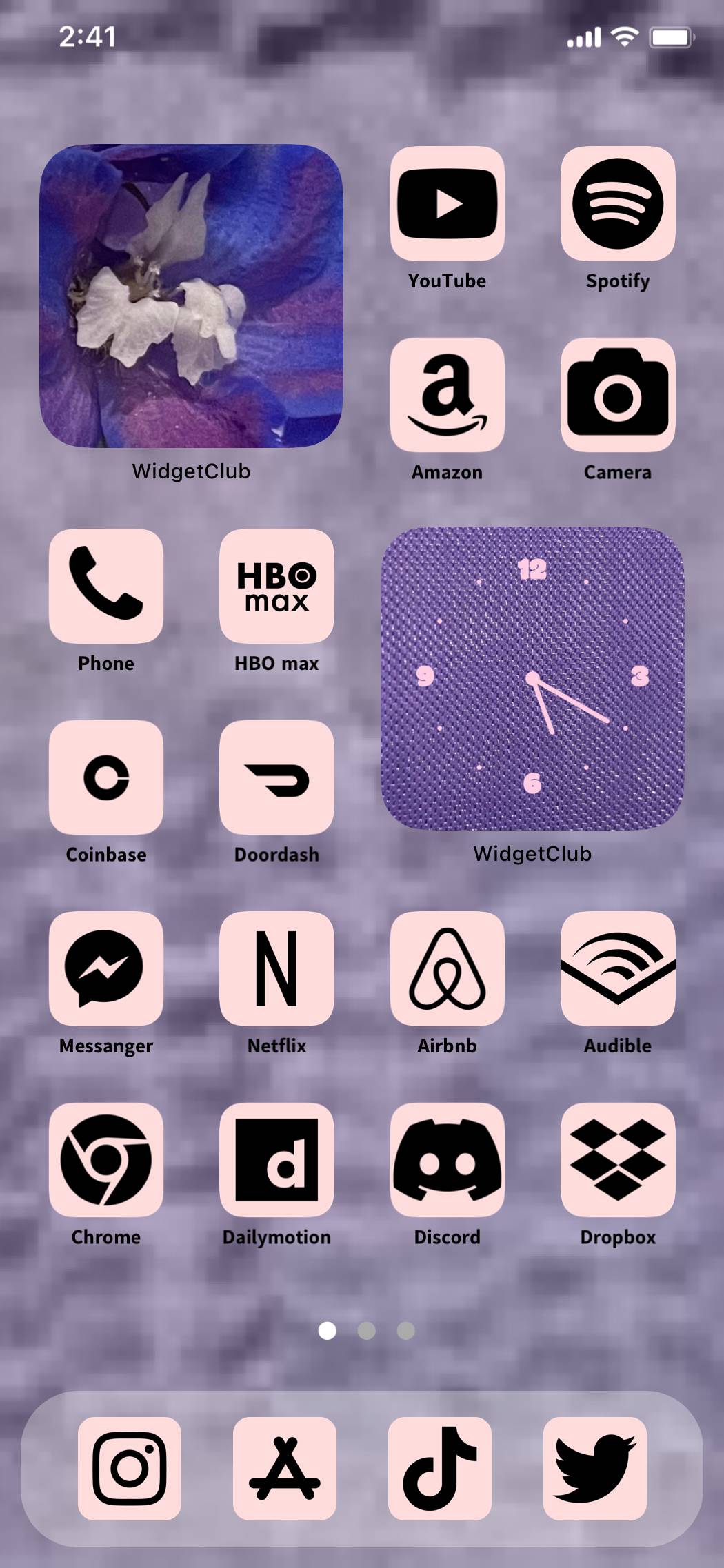 Purple Pink astethic themeIdee per la schermata iniziale[asuJPzQBAP8ay3BlmRNw]