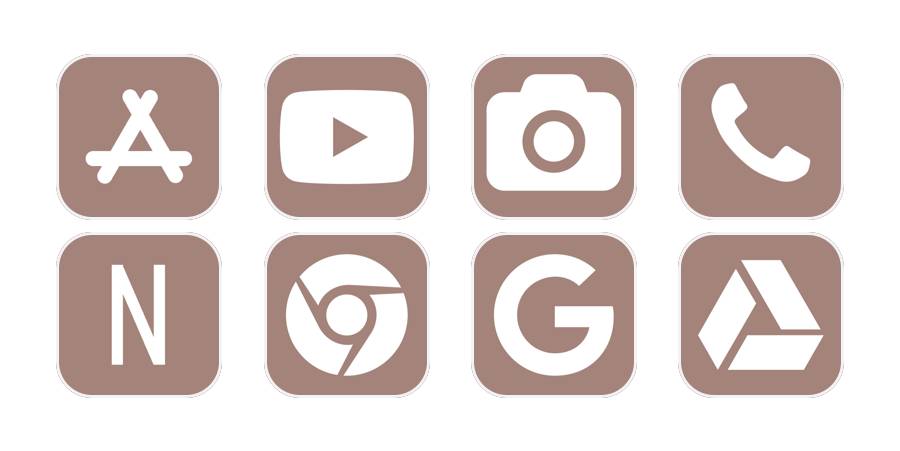 Cute brown app icons Balík ikon aplikácií[wgCGHKkNbMVSf9ZaD1MU]