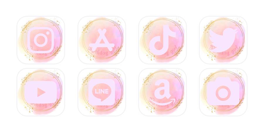 Розово Пакет с икони на приложения[5VhcSrYixAonCFaEkjN7]