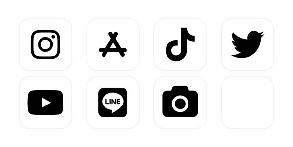 白黒 Пакет с икони на приложения[d5Iqi6k8S6SSl9C0LrGf]