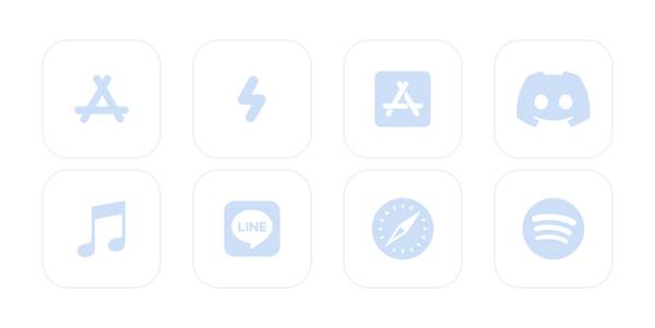 パステル青 App Icon Pack[BUqfDTV3FozYLjJQr3Gb]
