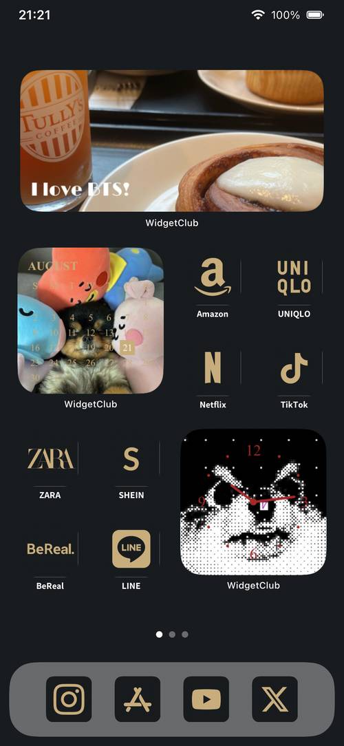 ブラック系 Home Screen ideas[JGWwGTa7MLCuIU6x7hlx]