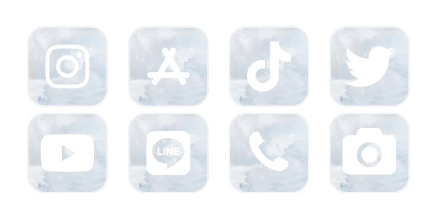Light blue Pack d'icônes d'application[QaiFPUPaYzaYwKpZpaJK]