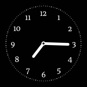 Simple black and white นาฬิกา แนวคิดวิดเจ็ต[boIj5EOlLZwlurHdk1mg]