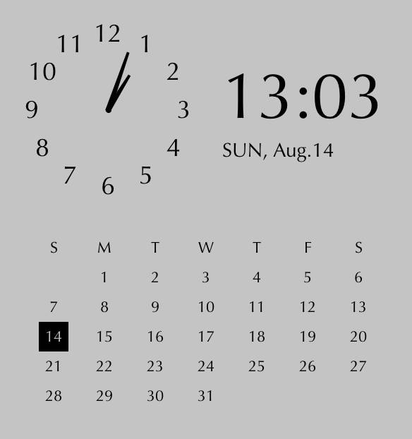 オシャレ Clock Widget ideas[61rNXkEa6BZBXnKwJd5T]