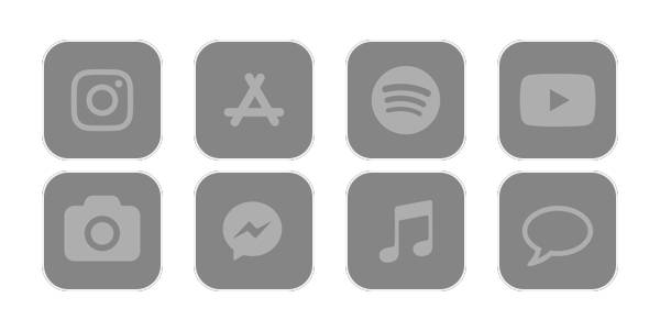 Gray packPack d'icônes d'application[d9p8wrOdWjZhYGX75xUW]