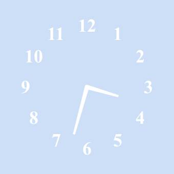 Light blue Horloge Idées de widgets[pMm7yHKNyiWaR3UYKUR0]