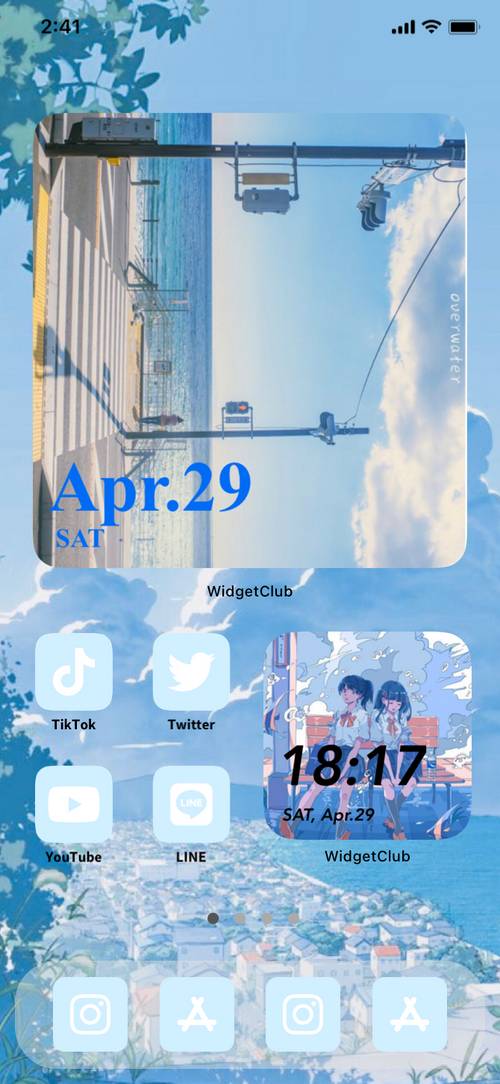 青い春💙ホーム画面カスタマイズ[I4a28GoBKWBGRW9UlKa7]
