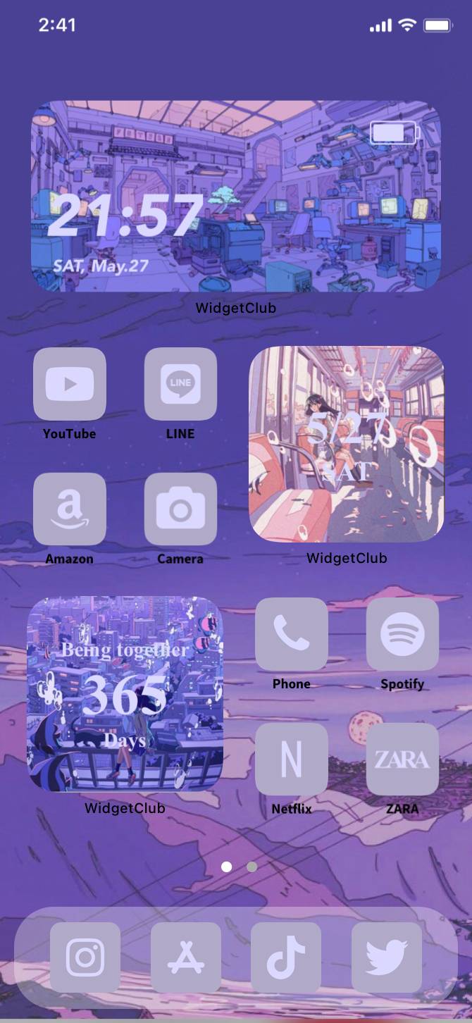 エモい　紫💜Home Screen ideas[7LWP07c5Q0IYsICSpGop]