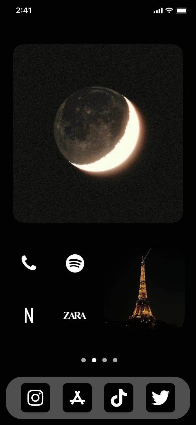 月🌕　黒🖤Nápady na domovskou obrazovku[PdltAtqBtT9KuKvspiyC]