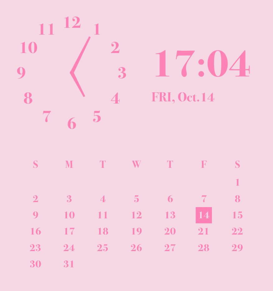 ピンク1 Horloge Idées de widgets[pRBtFCFkcQCEwQCwMIo1]