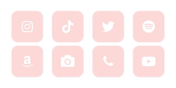 pink + White Pakiet ikon aplikacji[X6a42JMDRMPXnNVp2XdM]