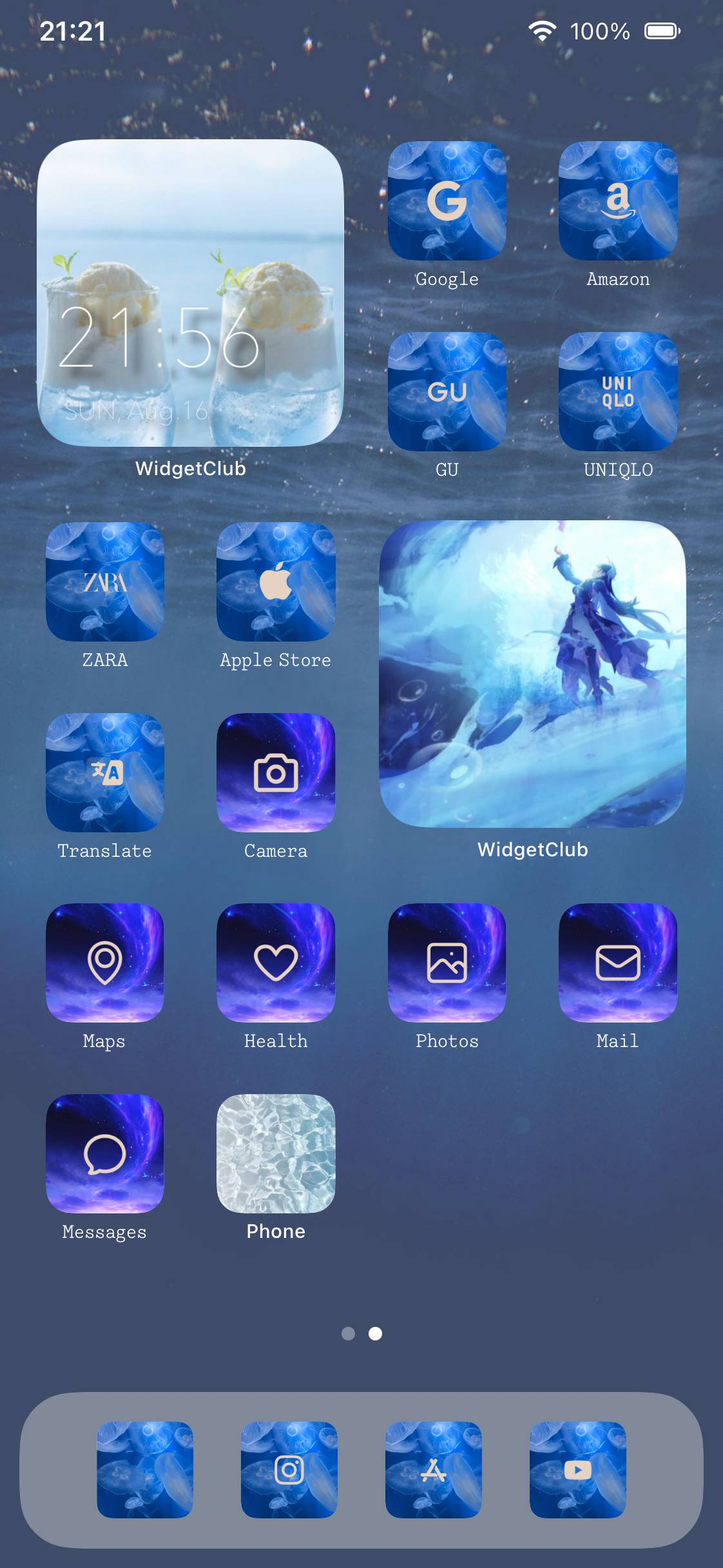 🪼クラゲと青色Home Screen ideas[KBpiVp8IaFuQKSUs69C6]