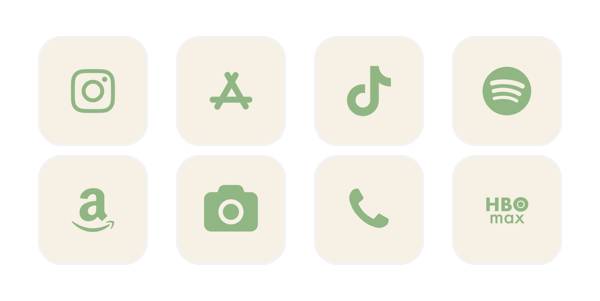 green and beige color combo creme App Icon Pack[huQVqKZnnil8uWyJsGJ3]