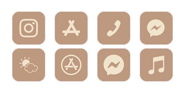 Aesthetic Brown Icons Programos piktogramų paketas[SJBhLVfkS356unRmIHBa]