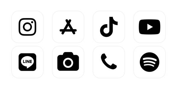 シンプル App Icon Pack[jjsibqorzTHmk4m4pte6]
