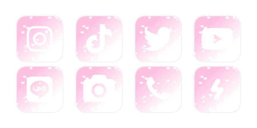 ハートアイコン App Icon Pack[2UC0TdzzedkgLdG4uDra]