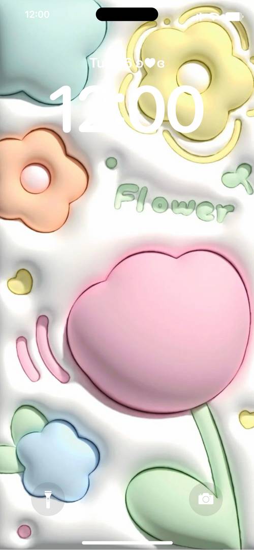 ぷっくり壁紙　お花Дэлгэцний түгжээ[MsHDIXKUYCcE3EziupHR]