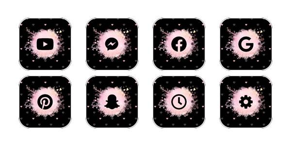 pink and black splat Pacchetto icone app[DKmTqTmJdlkIMe61vRNd]