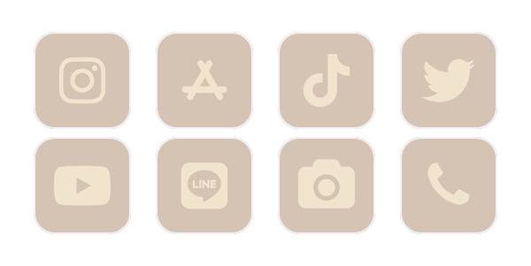 ブラウン Pacchetto icone app[rytpYVprL3BFxd6yH9Xq]
