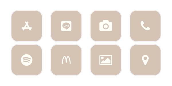 ミルクティーApp Icon Pack[mBjOZoELE1OHI7tyFzX5]