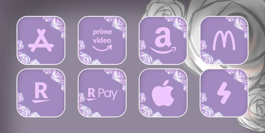バラ(紫) App Icon Pack[MPcVmNJ3aNb74GnK1E8C]