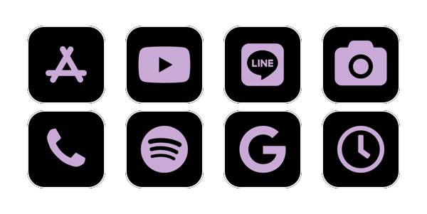 black and purple Paquete de iconos de aplicaciones[jNcyMglNI5e9jXXbTZtu]