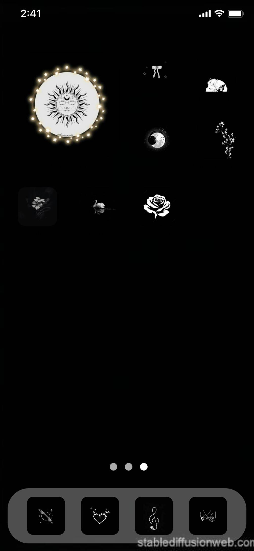 black ホーム画面カスタマイズ[OuFzz8xQllU02Gz3EFUF]