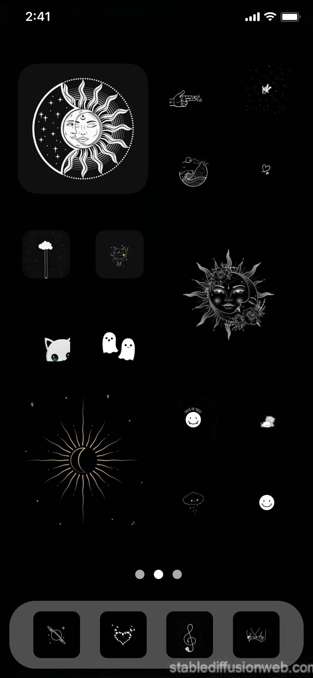 black ホーム画面カスタマイズ[OuFzz8xQllU02Gz3EFUF]